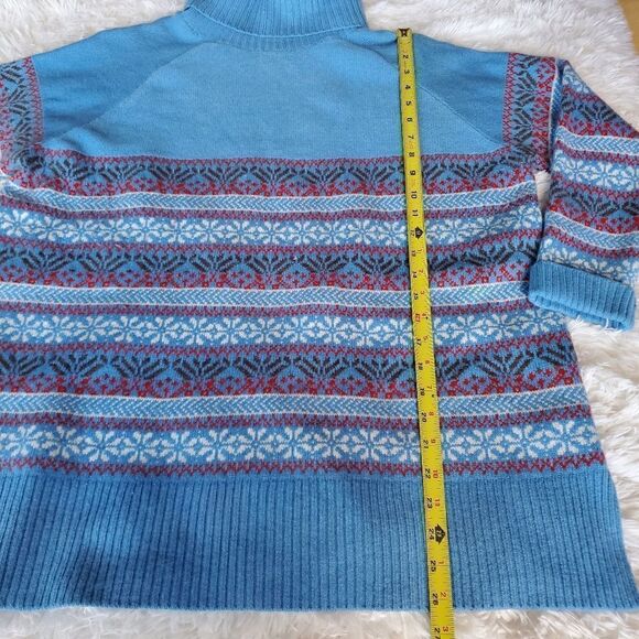 Woollovers 100% Merino Wool Christmas Knit Jumpers Sweater Size Large Cottage - Picture 4 of 8